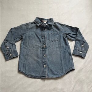 NWT Crewcuts Light Blue Denim Shirt Size 3 Years
